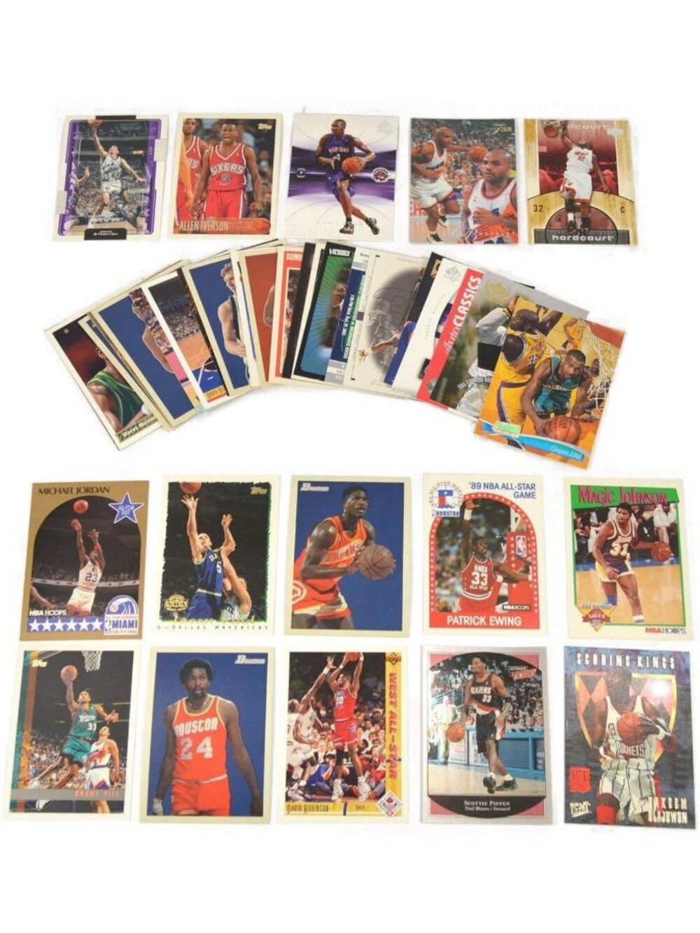 40 Basketball Superstar Cards Collection - Includes Legends Like Jordan